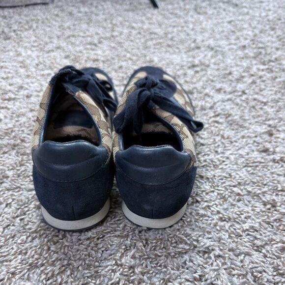 Coach Navy and Brown Sneakers - Picture 3 of 5